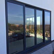 Australia standard black color glazed aluminum sliding door with german fitting hardware