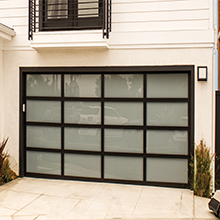 Aluminum Glass Panel Automatic Garage Door