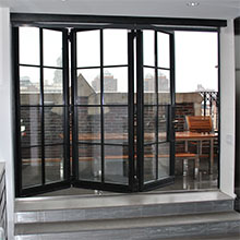 Folding patio exterior glass doors hardware/bi folding glass doors - 副本