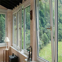 Upvc tilt&turn window with double glazing glass