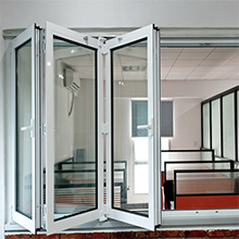 Insulated Tempered Glass Bi Folding pvc Plastic Door Price