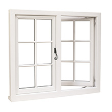 Aluminum casement window