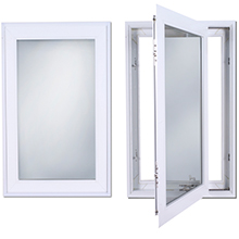 Aluminum casement window