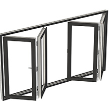 Aluminum folding window