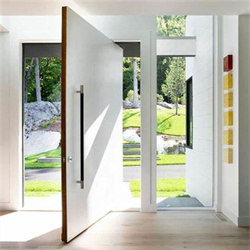 Glass Insert Solid Wood Entrance Door