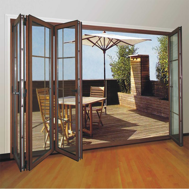  Folding sliding glass doors / used exterior doors for sale / aluminum patio doors - 副本