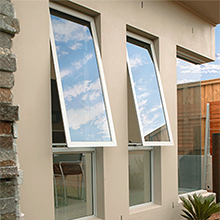 Customized double glazing UPVC/PVC windows awning glass window