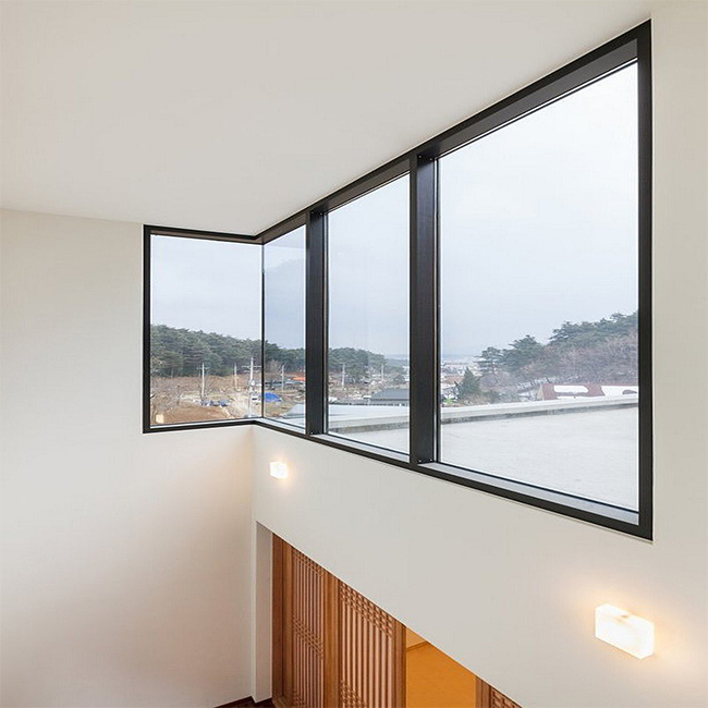  Aluminium profile fixed window with safety clear glass