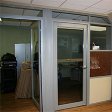 interior frameless double or single open swing glass door