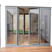 House used aluminium tempered glass swing open door order from china manufacture